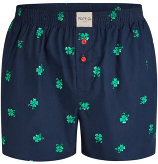 Geweven wijde boxershorts heren 6-pack multipack met print - maat M Blauw