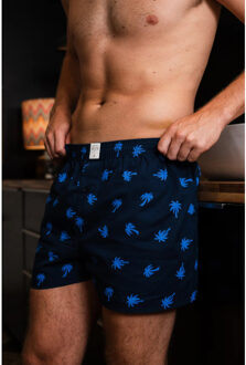 Geweven wijde boxershorts heren core 4-pack Blauw - L