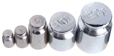 Gewicht 1g 2g 5g 10g 20g Chrome Plating Calibration Gram Schaal Gewicht Set voor Digitale schaal Balans zilverwit