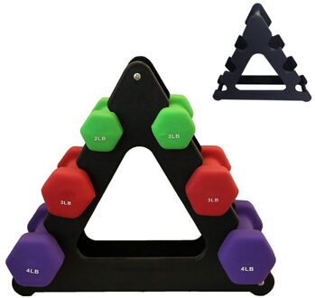 Gewichtheffen Dumbbell Rack Stand Gewicht Ondersteuning Dumbbell Floor Beugel Thuis Fitnessapparatuur Beige