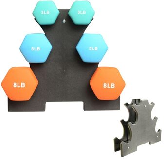 Gewichtheffen Dumbbell Rack Stand Gewicht Ondersteuning Dumbbell Floor Beugel Thuis Fitnessapparatuur Blauw