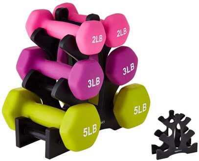 Gewichtheffen Dumbbell Rack Stand Gewicht Ondersteuning Dumbbell Floor Beugel Thuis Fitnessapparatuur zwart