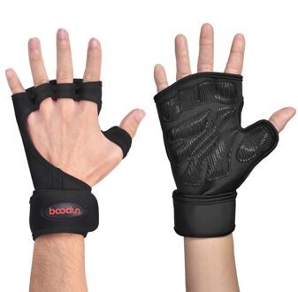 gewichtheffen fitness Mannen en vrouwen ademend antislip palmen Halter sport half vinger pols handschoenen 1 / S/M