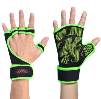 gewichtheffen fitness Mannen en vrouwen ademend antislip palmen Halter sport half vinger pols handschoenen 2 / L/xl