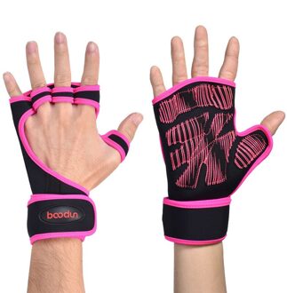 gewichtheffen fitness Mannen en vrouwen ademend antislip palmen Halter sport half vinger pols handschoenen 3 / S/M