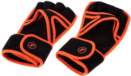 Gewichtheffen Handschoenen Fitness Handschoenen Met Wrist Wrap Ondersteuning Sport Training M oranje
