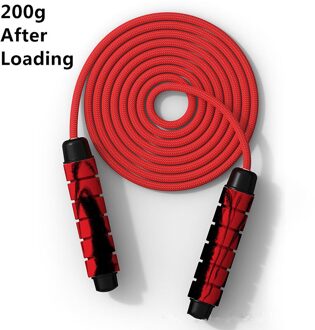 Gewogen Springtouw Workout Zware Verstelbare Springtouw Voor Vrouwen Man Home Gym Aërobe Oefening Crossfit Training Uithoudingsvermogen rood After Load 200g