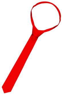 Gewone stropdas voor volwassenen - maat One size Rood