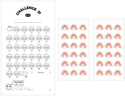 Gewoonten Tracker Planner 31-Dag Dagelijkse Planning Pad Schema met Stickers voor Kinderen Volwassenen Thuis Schoolbenodigdheden stijl A