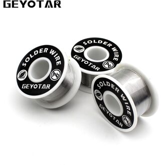 GEYOTAR 1 Stks/set 1mm Soldeerbout Draad Reel 50g/3.5 oz Tin Lead Line FLUX 2.0% zilver Soldeer 55*29mm lassen