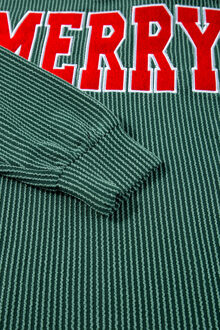 Gezellige Ribbels Brei Vrolijke Korte Set Donkergroen