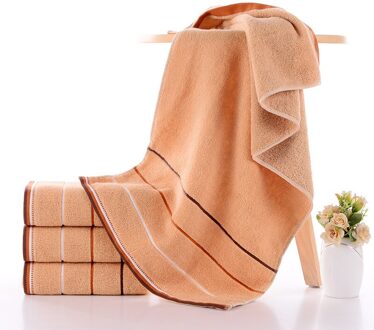 Gezicht Badhanddoek Katoen Verhoogt Groeit Quick-Droog Machine Wasbare Effen Geverfd Geweven Korting Voor Vijf geel