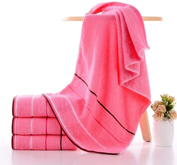 Gezicht Badhanddoek Katoen Verhoogt Groeit Quick-Droog Machine Wasbare Effen Geverfd Geweven Korting Voor Vijf Roze