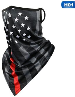 Gezicht Bandana Oor Masker Rave Bivakmuts Sjaal Hals Slobkousen Anti-Dust Wind Bescherming Motorfiets Fiets Fietsen Outdoor H01