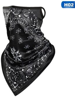 Gezicht Bandana Oor Masker Rave Bivakmuts Sjaal Hals Slobkousen Anti-Dust Wind Bescherming Motorfiets Fiets Fietsen Outdoor H02