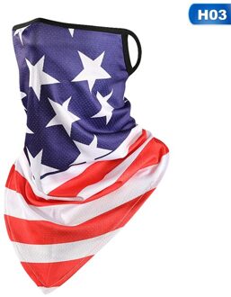 Gezicht Bandana Oor Masker Rave Bivakmuts Sjaal Hals Slobkousen Anti-Dust Wind Bescherming Motorfiets Fiets Fietsen Outdoor H03