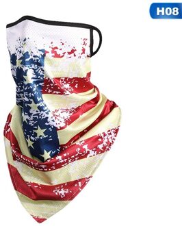 Gezicht Bandana Oor Masker Rave Bivakmuts Sjaal Hals Slobkousen Anti-Dust Wind Bescherming Motorfiets Fiets Fietsen Outdoor H08