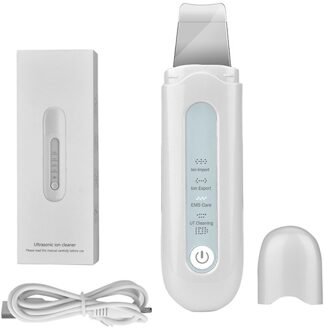 Gezicht Cleaning Huid Scrubber Ion Acneblackhead Verwijderen Exfoliërende Peeling Spatel Ultrasone Huid Scrubber Cleaner