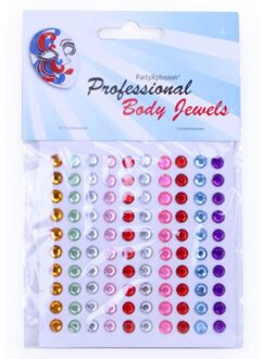 Gezicht juwelen plaksteentjes 100x stuks Multi
