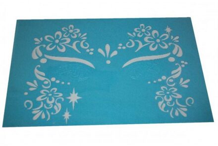 Gezicht/ogen schmink sjabloon - bloemen/sterren thema - grimeer stencil