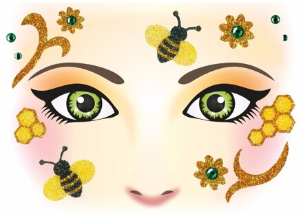 Gezicht stickers - velletje - bijen - wespen schmink stickertjes - make-up