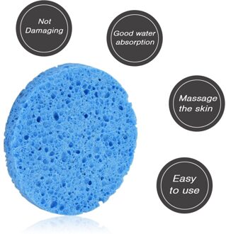Gezicht Wassen Product Natuurlijke Houtvezel Gezicht Wassen Schoonmaken Ronde Spons Makeup Tools Schoonmaken 1stk blauw Sponge