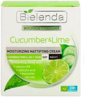 Gezichtscrème Bielenda Bouquet Nature Cucumber & Lime Moisturizing Cream 50 ml