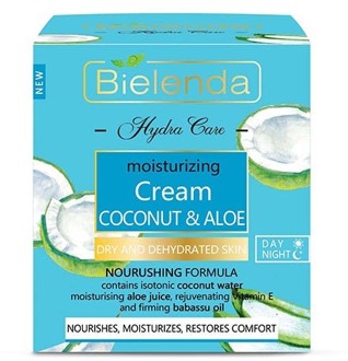 Gezichtscrème Bielenda Hydra Care Coconut & Aloe Moisturizing Face Cream Dry And Dehydrated Skin 50 ml
