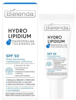 Gezichtscrème Bielenda Hydro Lipidium Maximum Tolerance Moisturizing And Protective Barrier Cream SPF50 30 ml