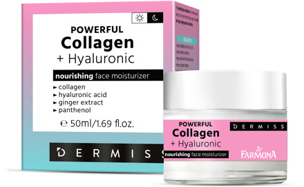 Gezichtscrème Farmona Dermiss Powerful Collagen + Hyaluronic Nourishing Face Moisturizer 50 ml