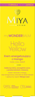 Gezichtscrème MIYA Cosmetics myWONDERBALM Hello Yellow Energizing Cream with Mango 75 ml