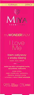 Gezichtscrème MIYA Cosmetics myWONDERBALM I Love Me Nourishing Vegan Face Cream with Rose Oil 75 ml