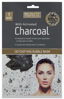 Gezichtsmasker Beauty Formulas Charcoal Detoxifying Bubble Mask 1 st