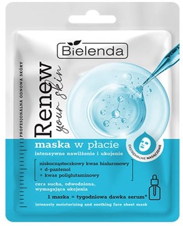 Gezichtsmasker Bielenda Renew Your Skin Sheet Mask Professional Skin Renewal Intensive Hydration And Soothing 1 st
