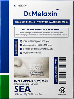 Gezichtsmasker Dr.Melaxin Aqua Ion Plasma Hydrating Water Gel Mask 5 st