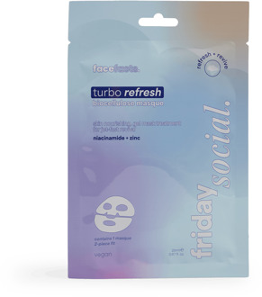 Gezichtsmasker Face Facts Turbo Refresh Biocellulose Masque Niacinamide & Zinc 20 ml