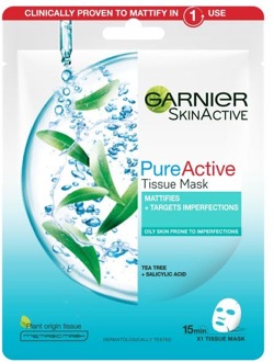 Gezichtsmasker Garnier Pure Active Tissue Mask With Tea Tree 1 st
