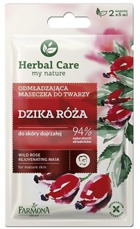 Gezichtsmasker Herbal Care Wild Rose Rejuvenating Mask 2 x 5 ml