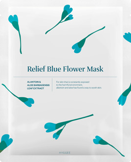 Gezichtsmasker Hyggee Relief Blue Flower Mask 35 ml