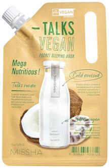 Gezichtsmasker Missha Talks Vegan Squeeze Pocket Sleeping Mask Mega Nutritious 10 g