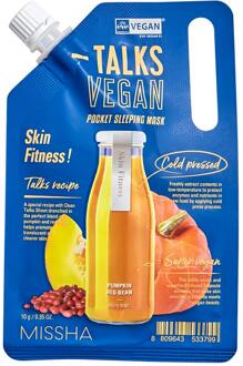 Gezichtsmasker Missha Talks Vegan Squeeze Pocket Sleeping Mask Skin Fitness 10 g