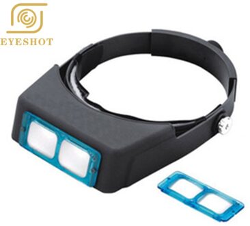 GEZICHTSVELD Glas Lens 1.5X 2X 2.5X 3.5X Optivisor Hoofdband Vergrootglas Horlogereparatie Vergrootglas Bril Vergrootglas Eye Lupa
