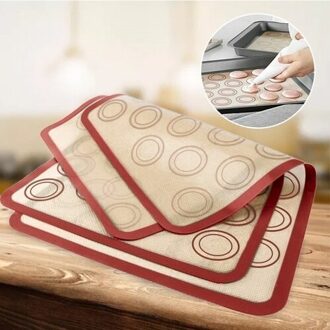 Gezonde Food Grade Macaron Siliconen Pad Duurzaam Siliconen Bakken Mat Non-stick Biscuit Oven Liner grijs