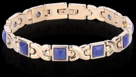 Gezondheid Energie Armband X-Vormige Opaal Armband Gezondheid Magnetische Armband Voor Vrouwen blauw