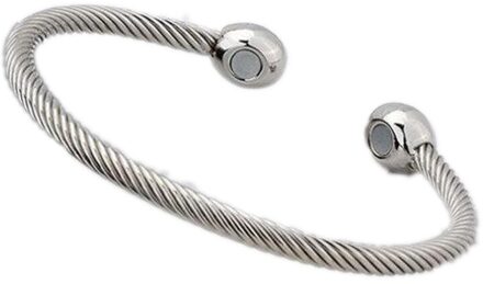 Gezondheidszorg Armbanden Bangles Gezondheid Twisted Opening Manchet Magneet Bangle Koperen Magnetische Therapie Armband Healing Sieraden YRQB0010-B