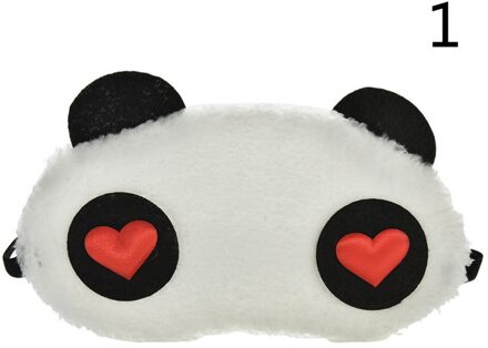 Gezondheidszorg Gereedschap Leuke Gezicht Wit Panda Oogmasker Slaapmasker Shading Slaap Katoen Goggles Eye Mask Eye Cover 3 Stijlen rood hart 1