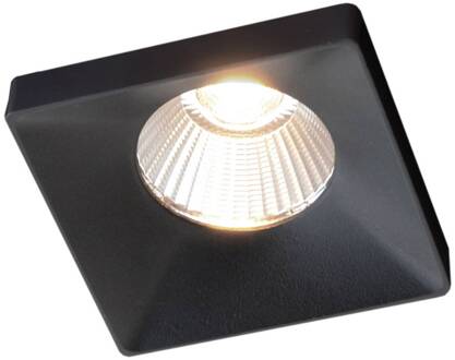 GF design Squary inbouwlamp IP54 zwart 2.700 K