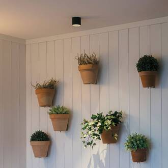 GF design Tubo inbouwlamp IP54 zwart 3.000 K