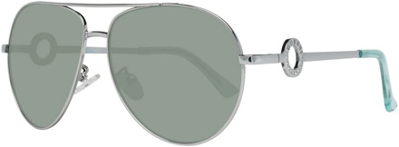 GF0364 - Zonnebril - Unisex - Grijs - Groene lens