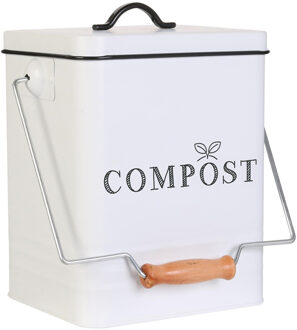 Gft afvalbakje voor aanrecht - 5L - klein - groen - afsluitbaar - compost